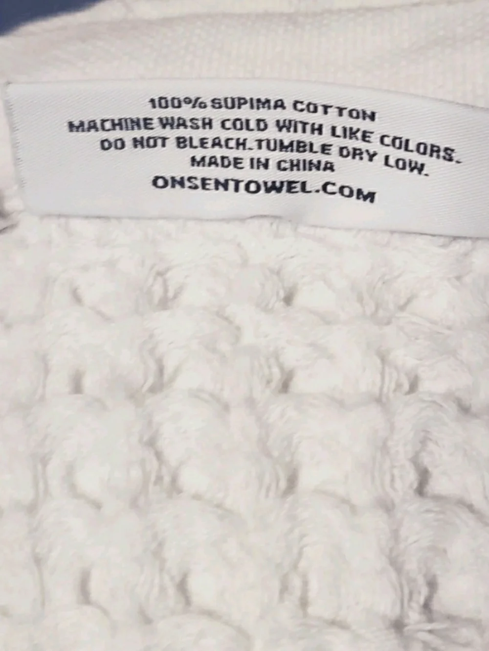 ONSEN Set Of 2 Bath Towels Waffle Supima Cotton Oat Color
